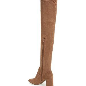NEW JEFFREY CAMPBELL THIGH HIGH GLOVE TAN SUEDE BOOT